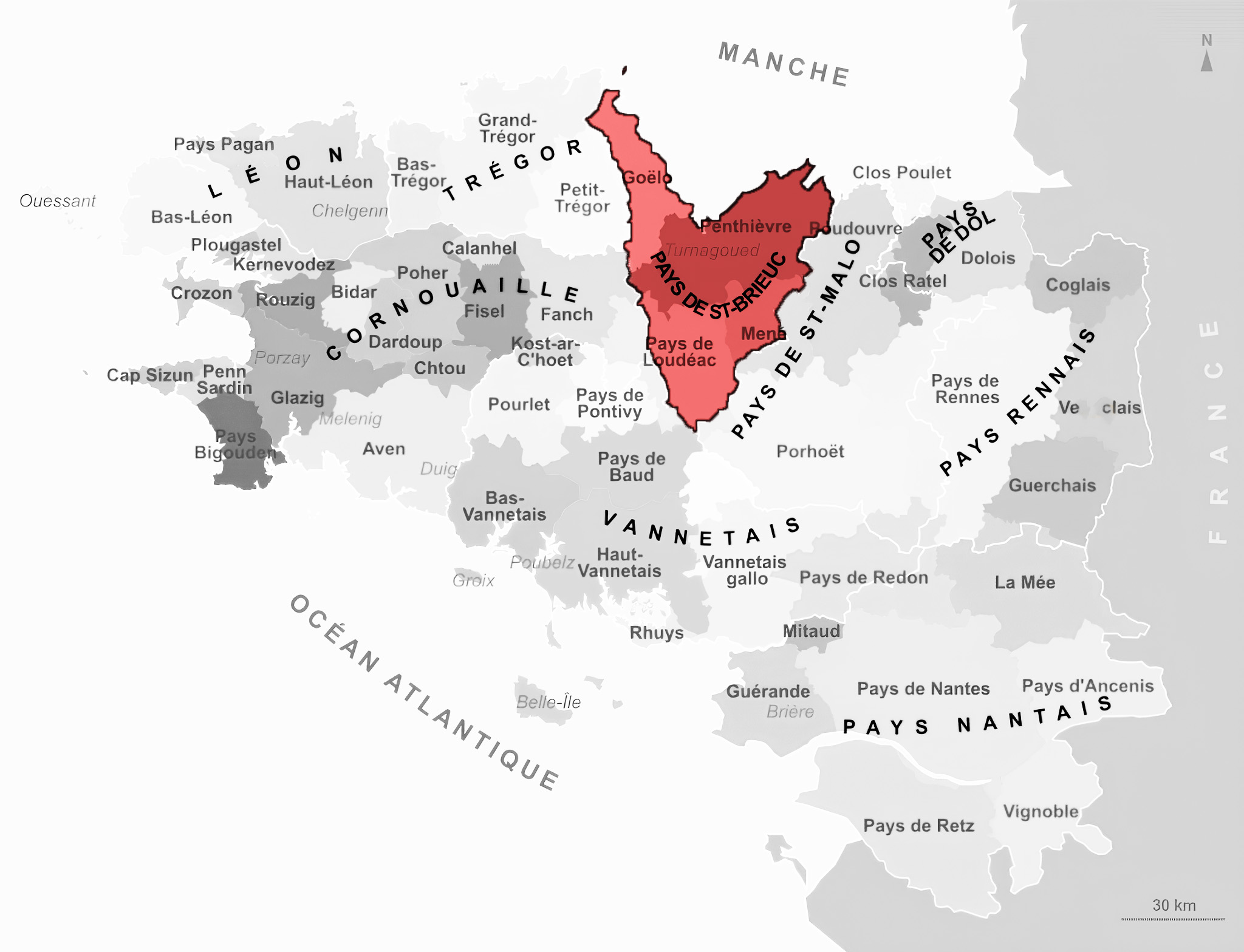 Carte de Pays de Saint-Brieuc