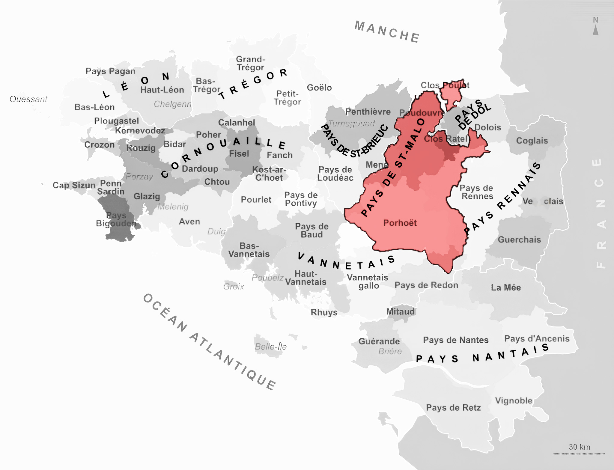Carte de Pays de Saint-Malo