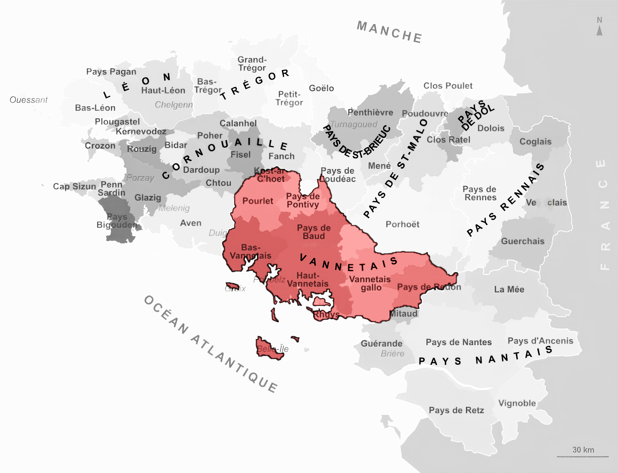Carte de Vannetais