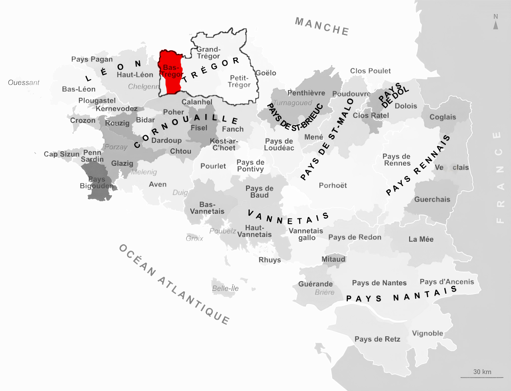 Carte de Bas-Trégor