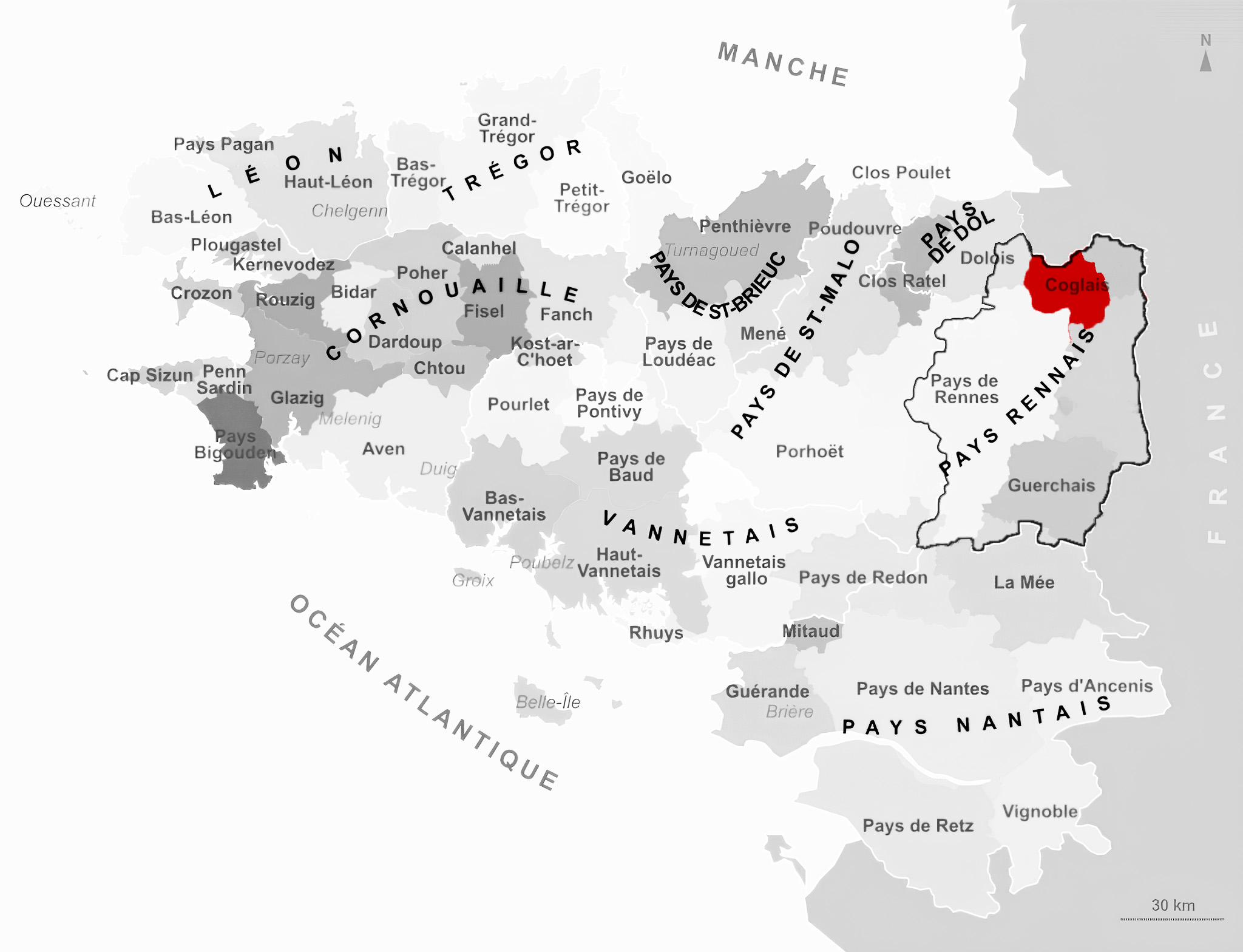 Carte de Coglais