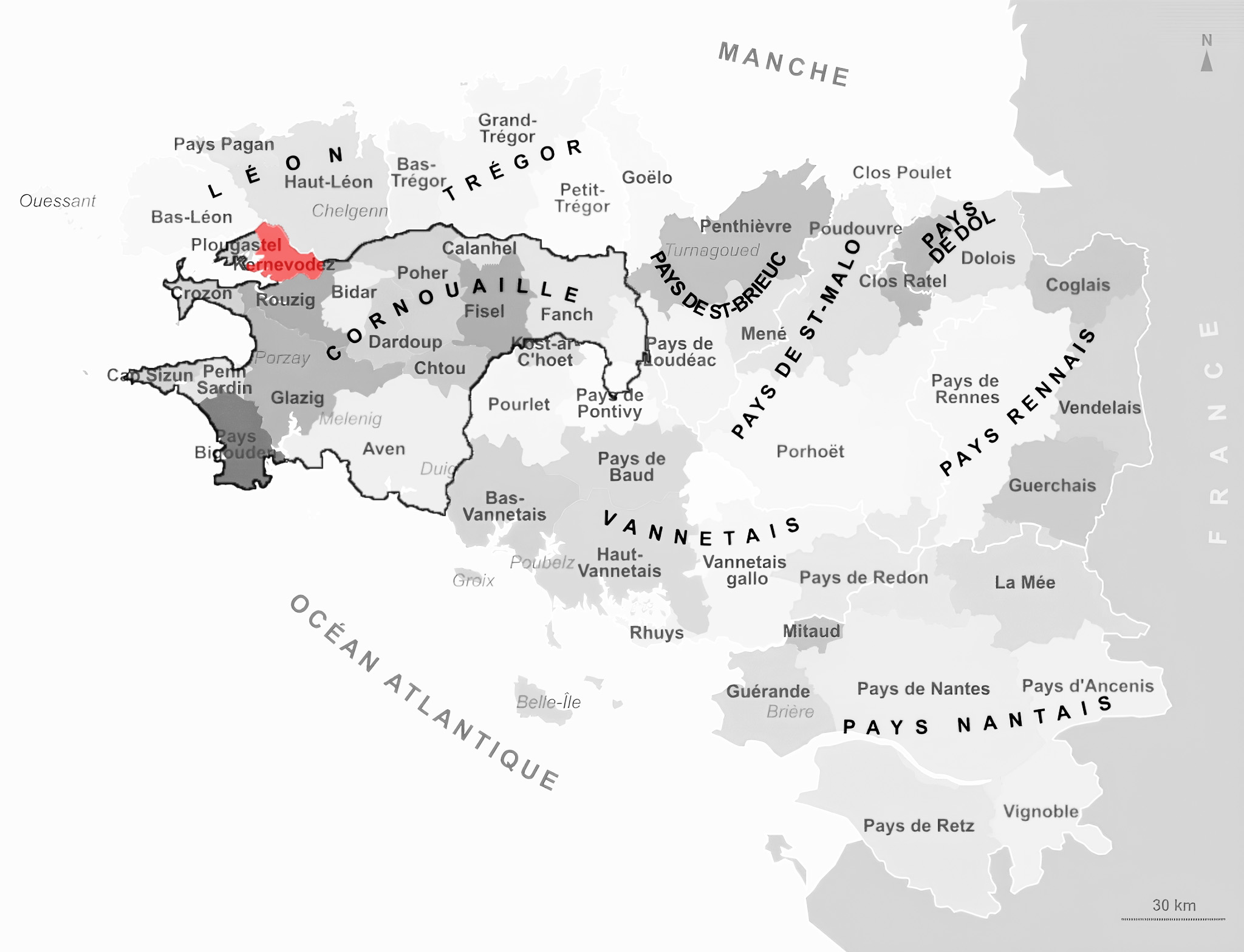 Carte de Kernevodez