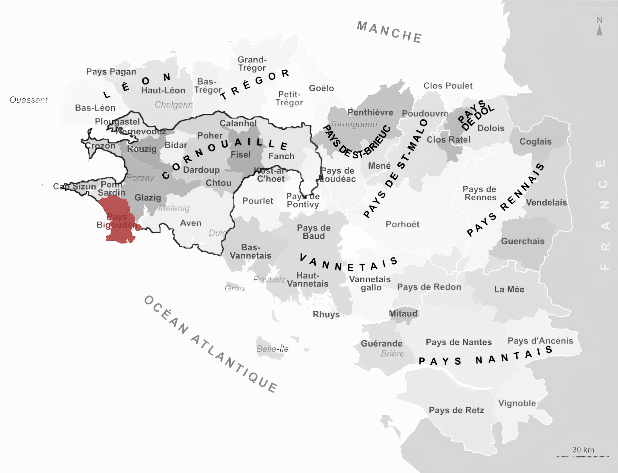 Carte de Pays Bigouden