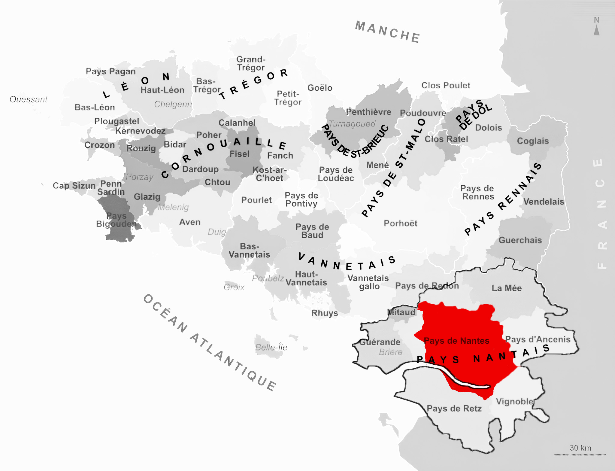 Carte de Pays de Nantes