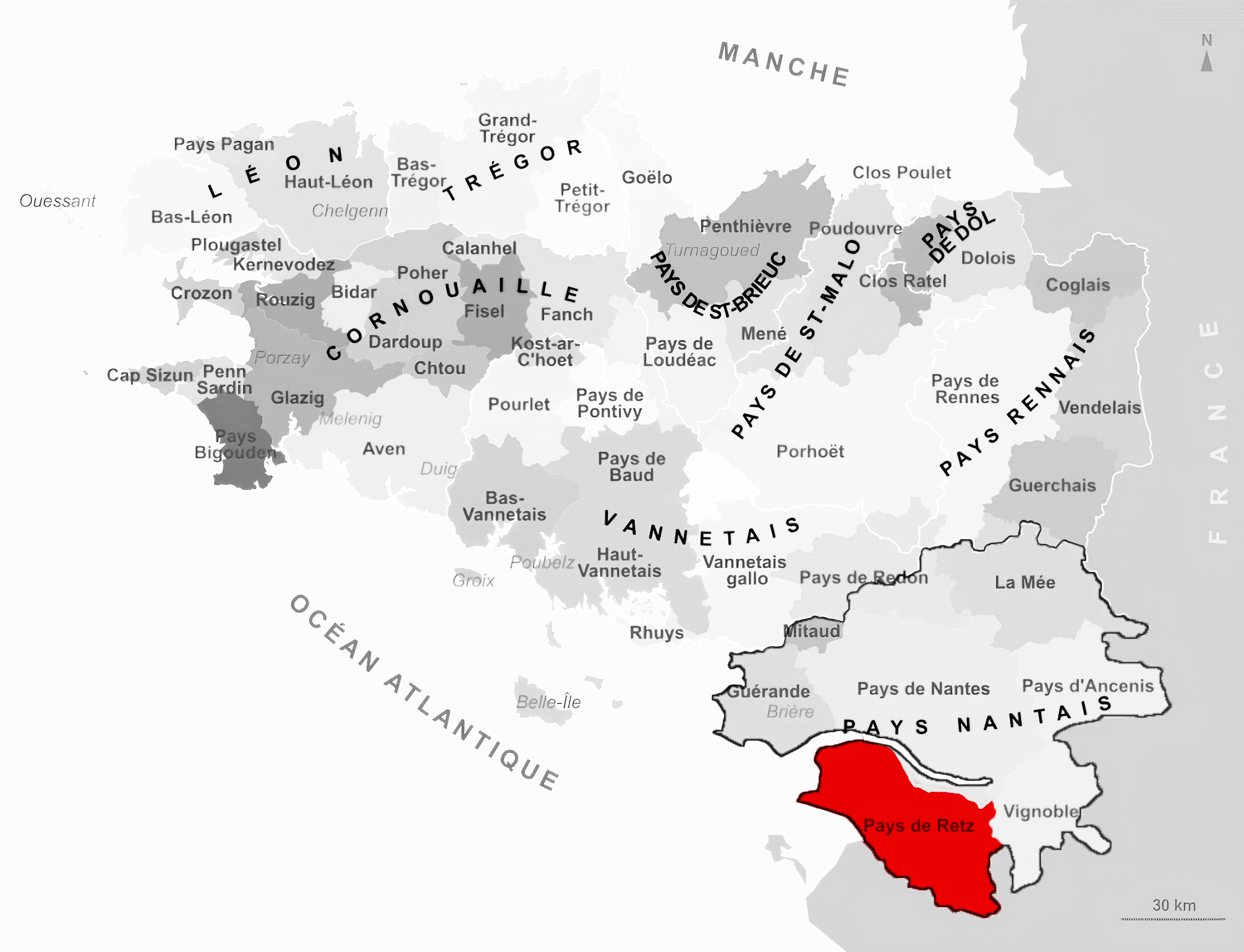 Carte de Pays de Retz