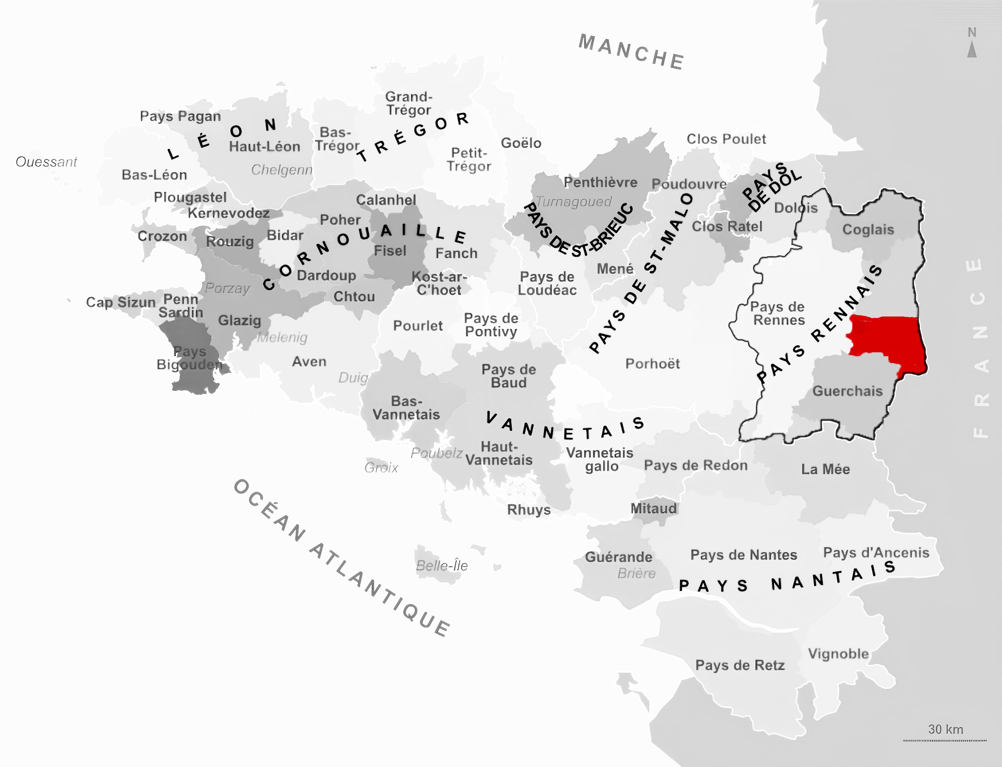 Carte de Pays de Vitré