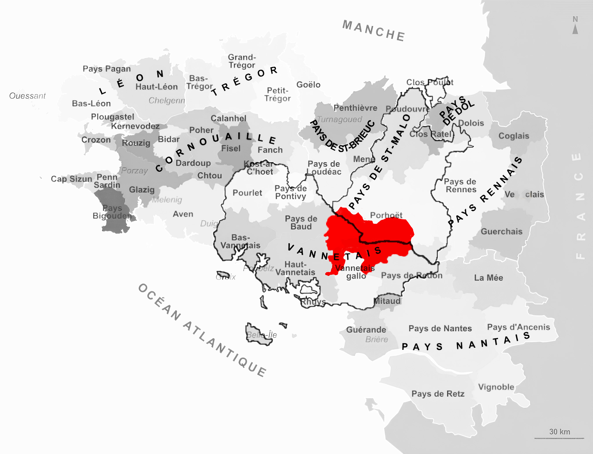 Carte de Vannetais gallo